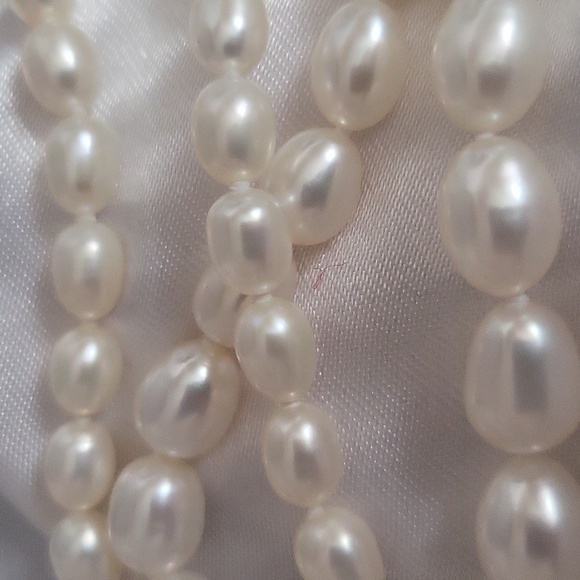 LOW START Genuine Pearl Necklace New In Box 20inches Long 925clasp - Picture 3 of 3